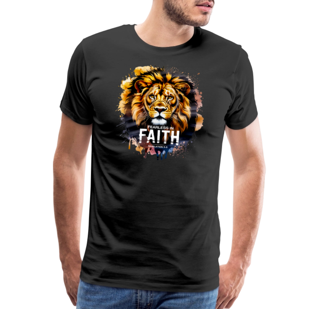 Fearless In Faith Men's Christian Premium T-Shirt - black