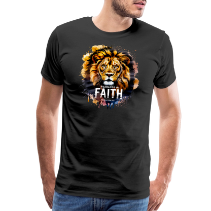 Fearless In Faith Men's Christian Premium T-Shirt - black