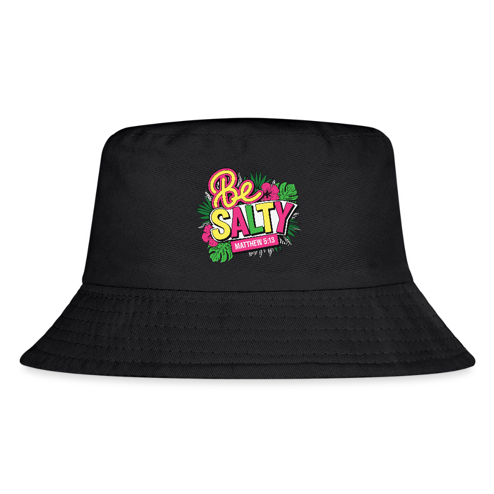 Be Salty Kid's Christian Bucket Hat - black