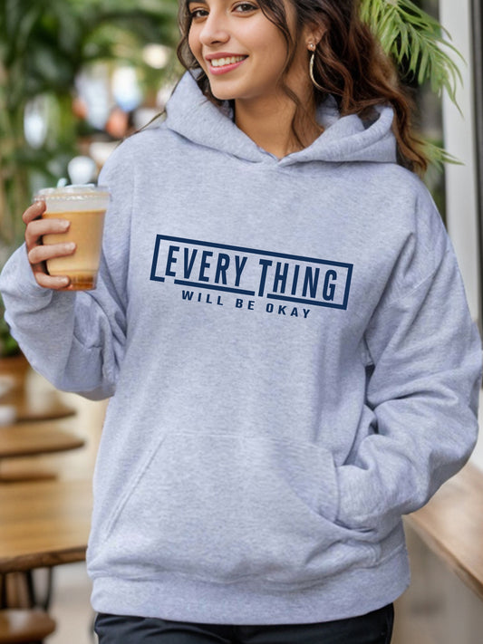 Everything Will Be OK Women's Christian Pullover Hooded Sweatshirt claimedbygoddesigns