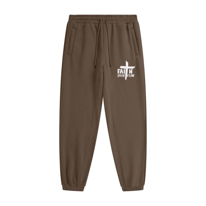 FAITH Over Fear Unisex (men women) Christian Fleece Sweatpants (Joggers)