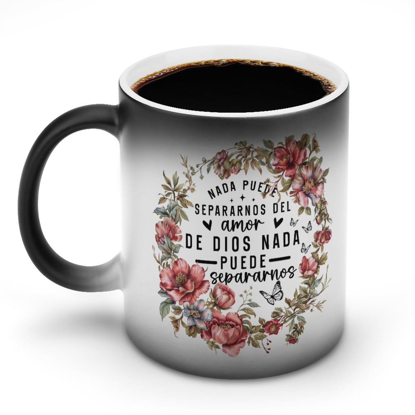 Nada Puede Separarnos Del Amor De Dios Nada Puede Separarnos Spanish Christian Color Changing Mug (Dual-sided)