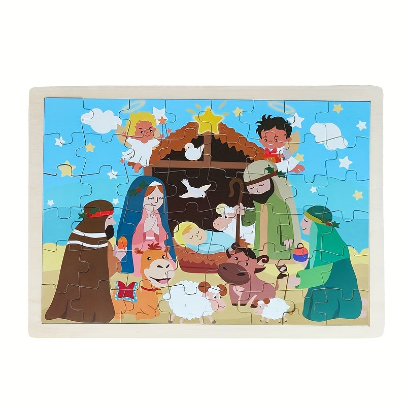 Nativity Of Jesus Jigsaw Puzzle, Christian Activity claimedbygoddesigns