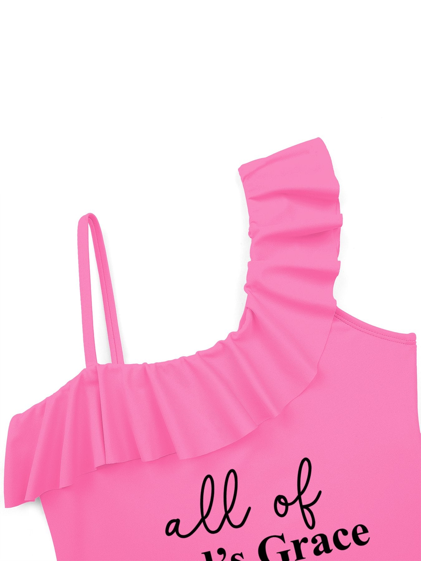 All Of His Grace In One Tiny Face Kid's Christian Swimsuit - ClaimedbyGodDesigns