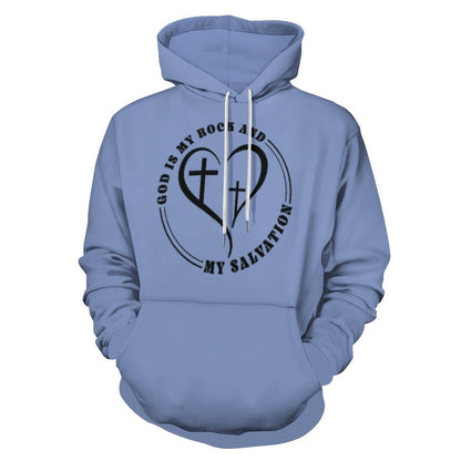 He Is My Rock And My Salvation Women's Christian Pullover Hooded Sweatshirt