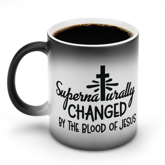 Supernaturally Changed By The Blood Of Jesus Christian Color Changing Mug (Dual-sided )