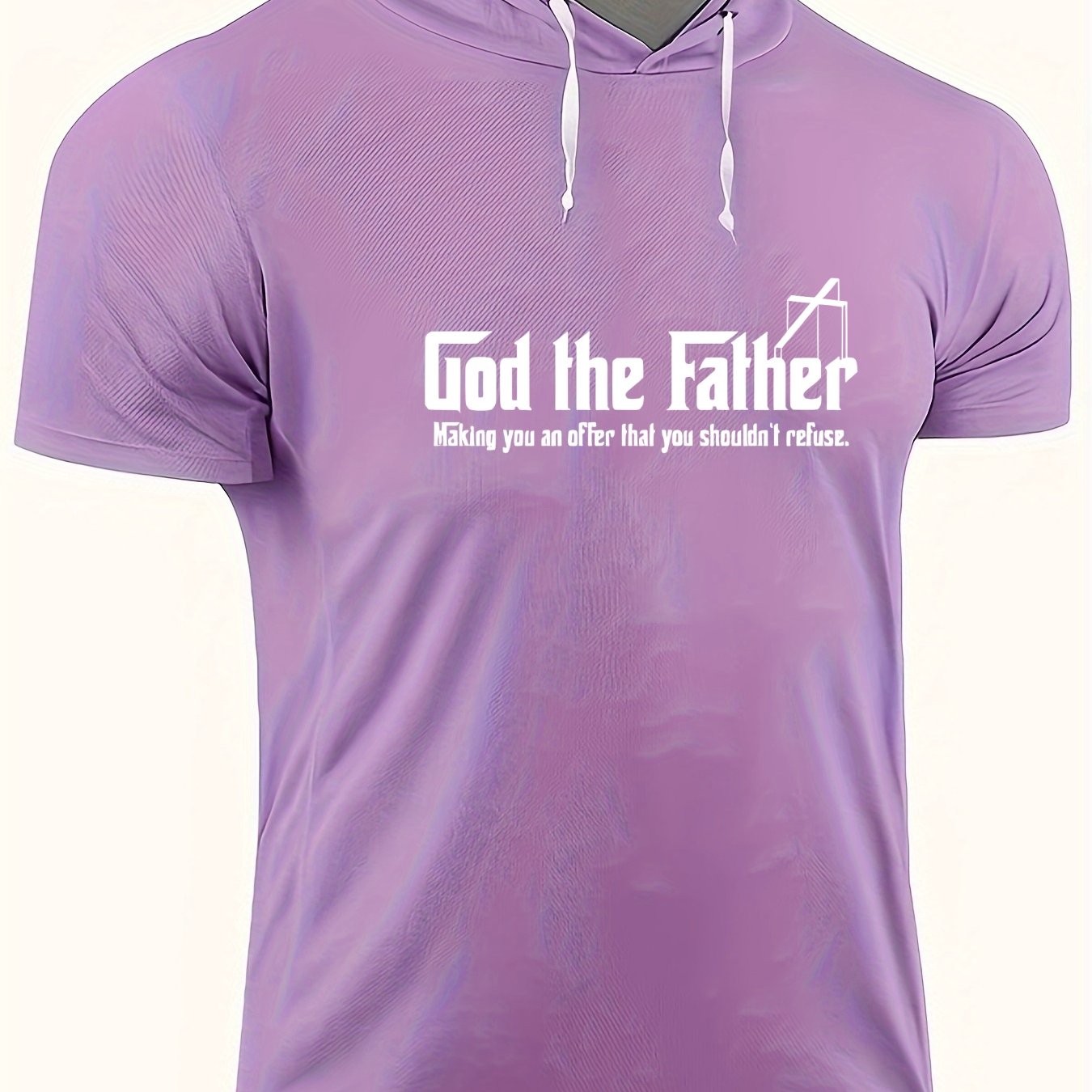God The Father Making You An Offer You Can't Refuse Plus Size Men's Christian Hooded T-shirt claimedbygoddesigns