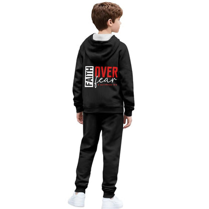 Faith Over Fear Youth Christian Zippered Sportswear Outfit - ClaimedbyGodDesigns
