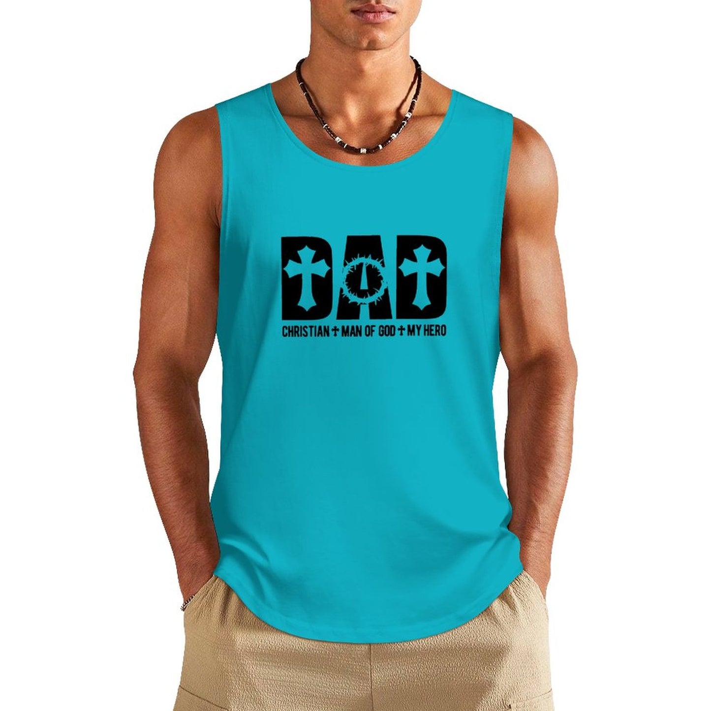 Dad Christian Man Of God My Hero Men's Christian Tank Top SALE-Personal Design