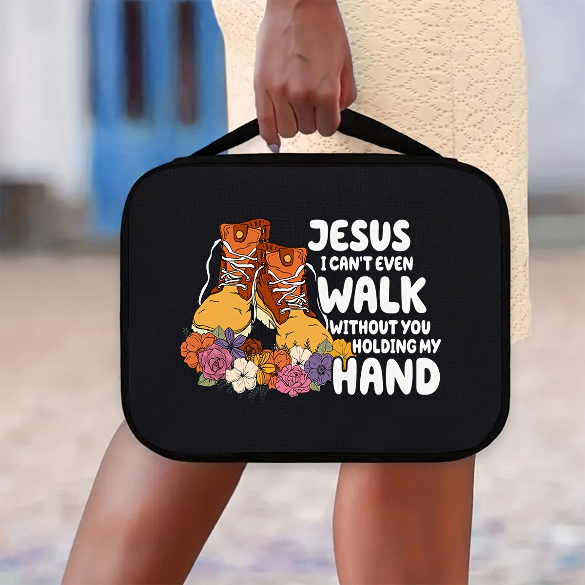 Jesus I Can't Walk Without You Holding My Hand Christian Bible Cover claimedbygoddesigns