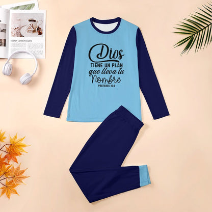 Tiene Un Plan Que Lleva Tu Nombre Spanish Men's Christian Pajama Set