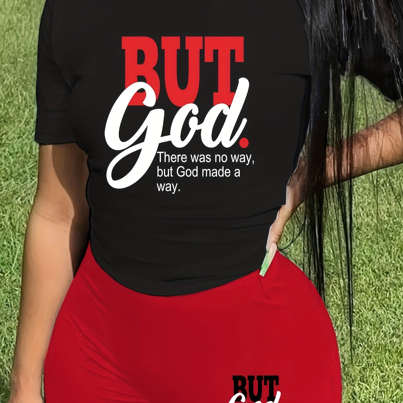 But God Women's Christian Casual Outfit claimedbygoddesigns