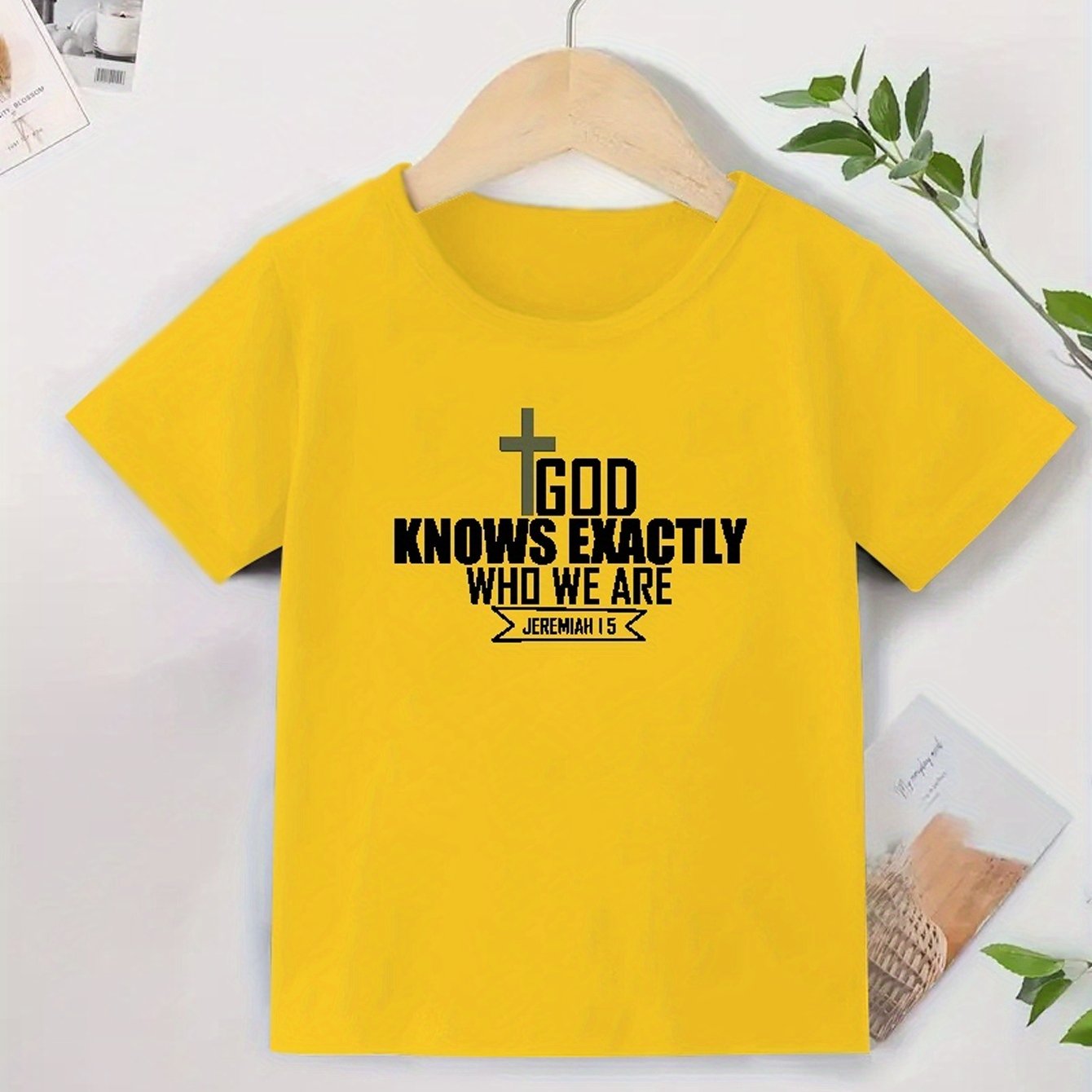 GOD KNOWS EXACTLY WHO WE ARE Youth Christian T-shirt claimedbygoddesigns