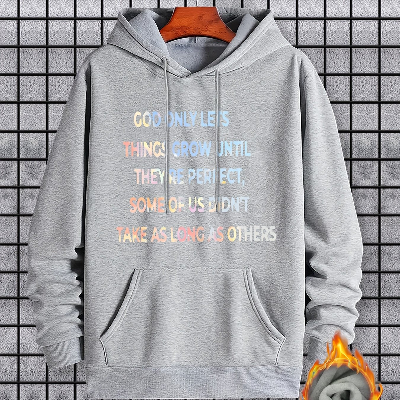 God Only Let's Things Grown Until They're Perfect Men's Christian Pullover Hooded Sweatshirt claimedbygoddesigns