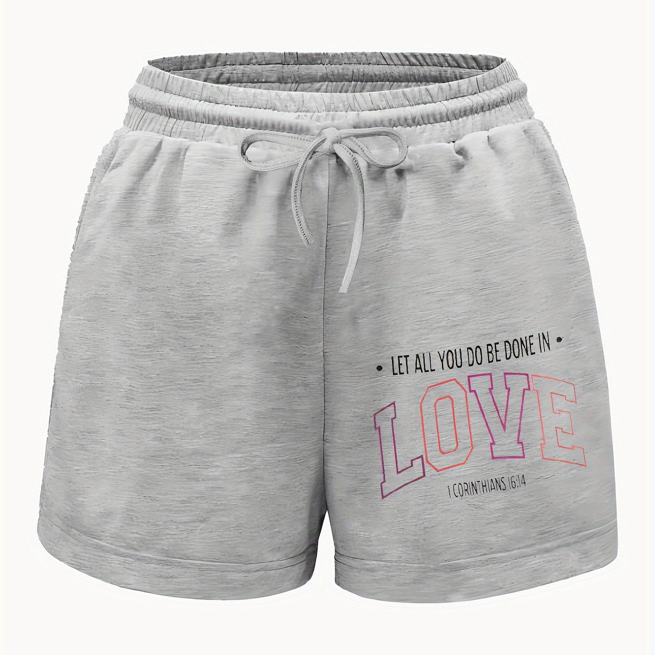Let All You Do Be Done In Love Women's Christian Shorts claimedbygoddesigns