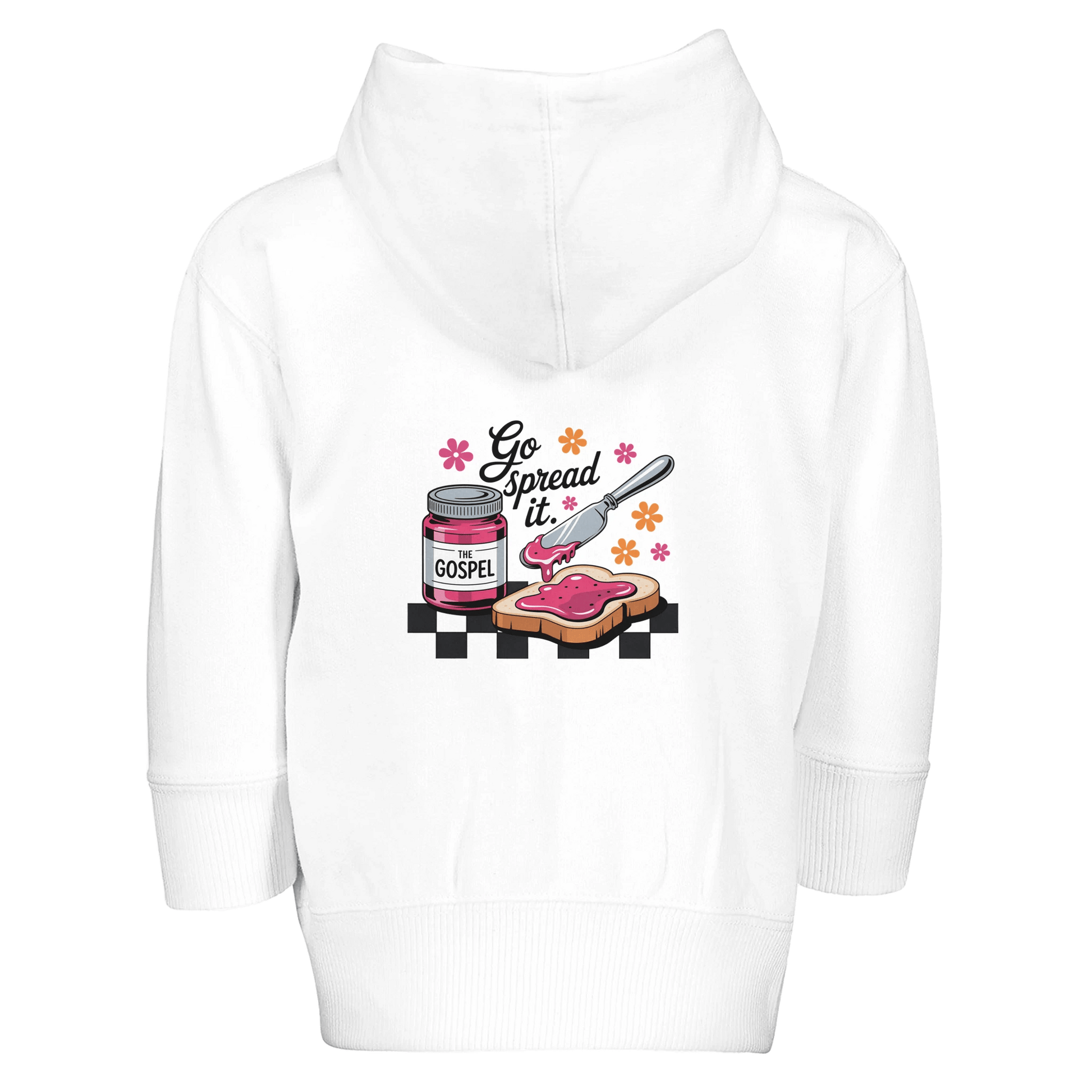 Spread The Gospel Christian Toddler Zip Fleece Hooded Sweatshirt - ClaimedbyGodDesigns