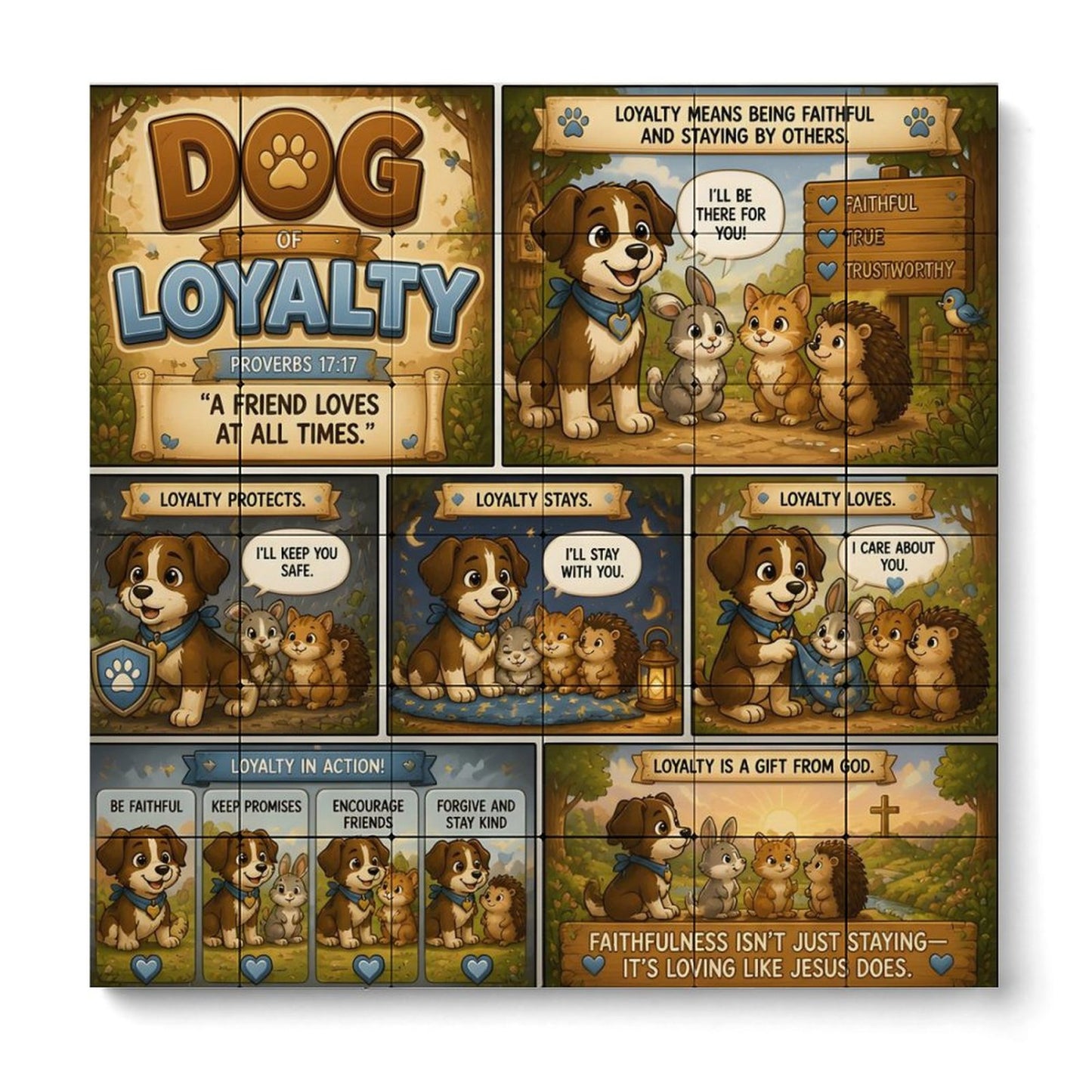 Dog of Loyalty – Building Block Puzzle Ornament - ClaimedbyGodDesigns
