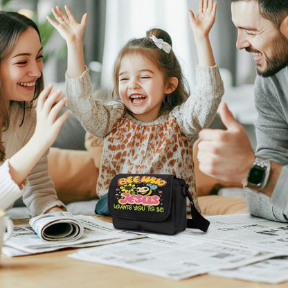 Be Who Jesus Wants You To Be Christian Kids Flap Crossbody Bag