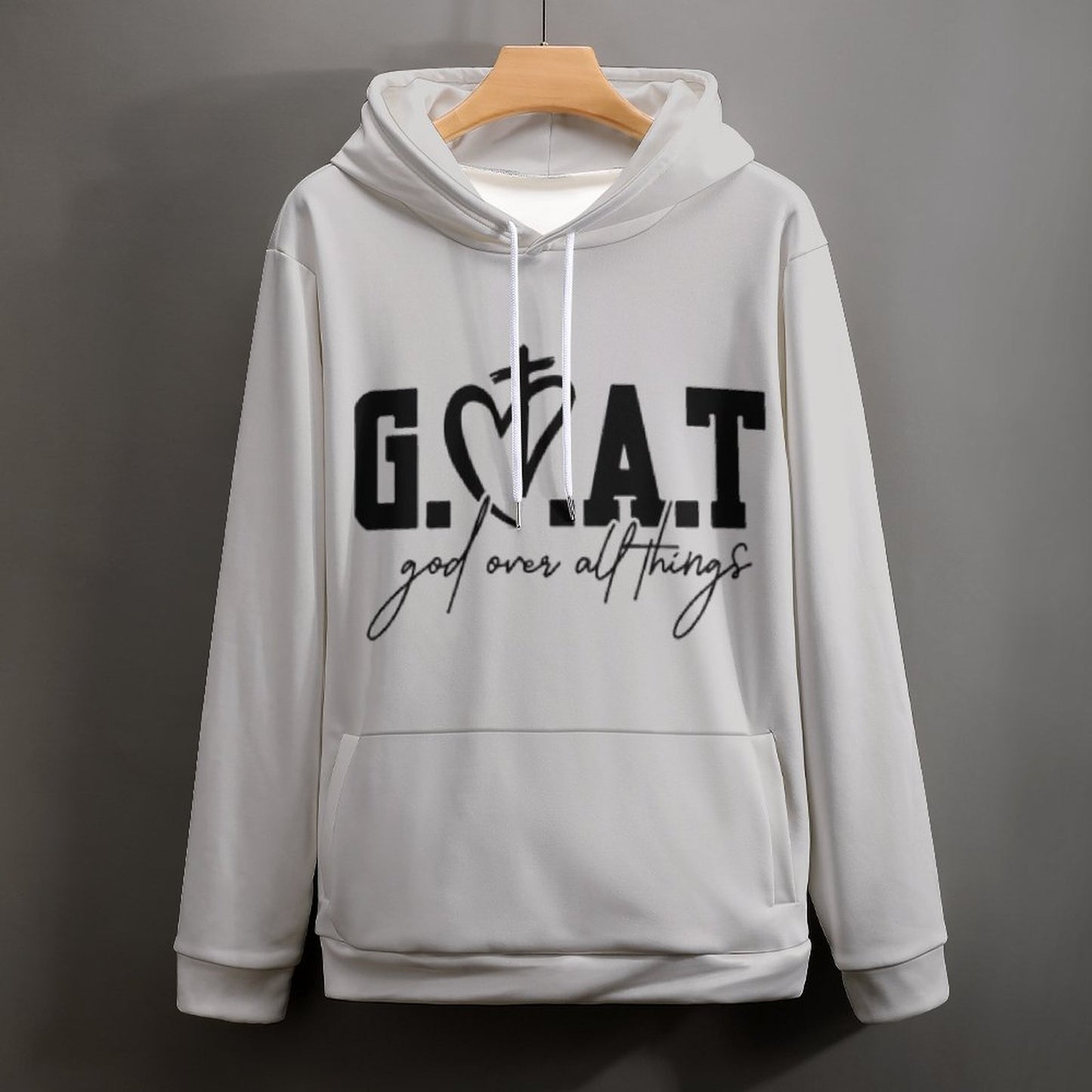 GOAT God Over All Things Women's Christian Hooded Pullover Sweatshirt