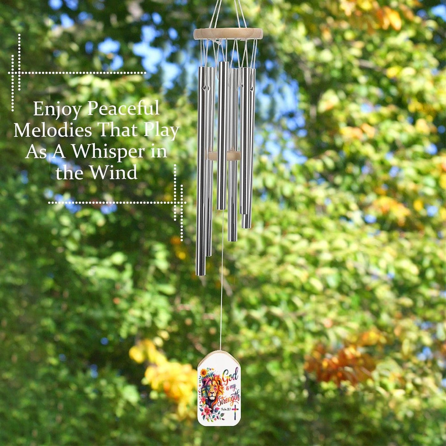 He Is My Strength Christian Wind Chime - ClaimedbyGodDesigns