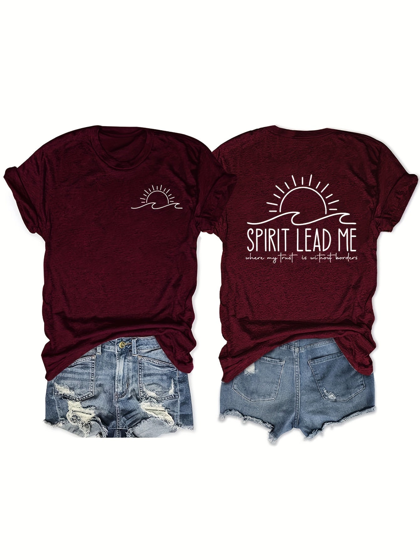 Spirit Lead Me Plus Size Women's Christian T-shirt claimedbygoddesigns