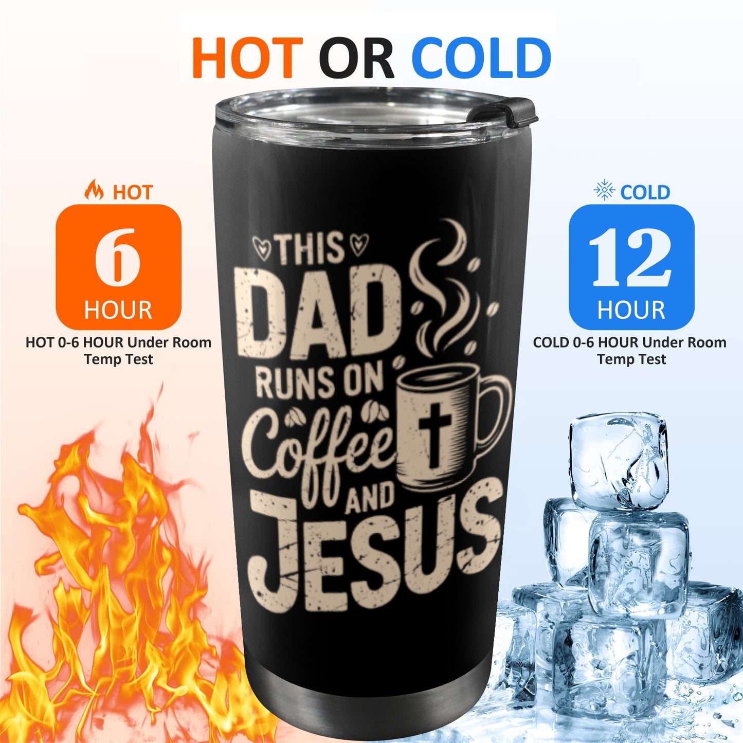 This-Dad-Runs-On-Coffee-And-Faith 20oz Mobile Tumbler with Lid (Black Lock)