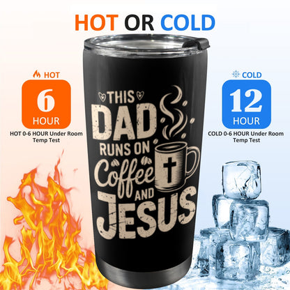 This-Dad-Runs-On-Coffee-And-Faith 20oz Mobile Tumbler with Lid (Black Lock)