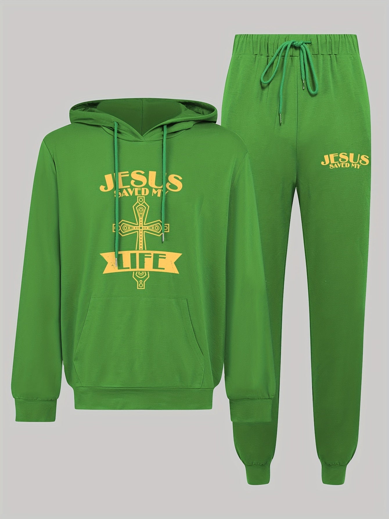 JESUS SAVED MY LIFE Men's Christian Casual Outfit claimedbygoddesigns