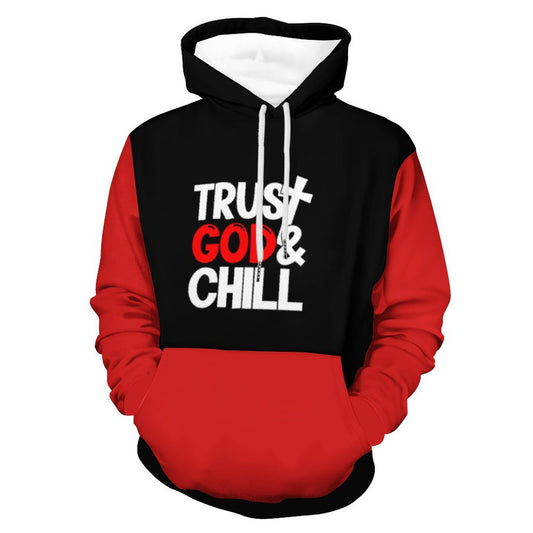 Trust God And Chill Men's Christian Pullover Hooded Sweatshirt SALE-Personal Design