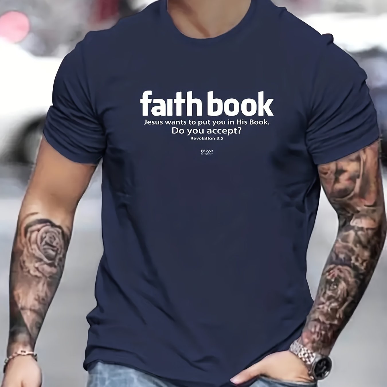 Faith Book: Jesus Wants To Put You In His Book Men's Christian T-shirt claimedbygoddesigns