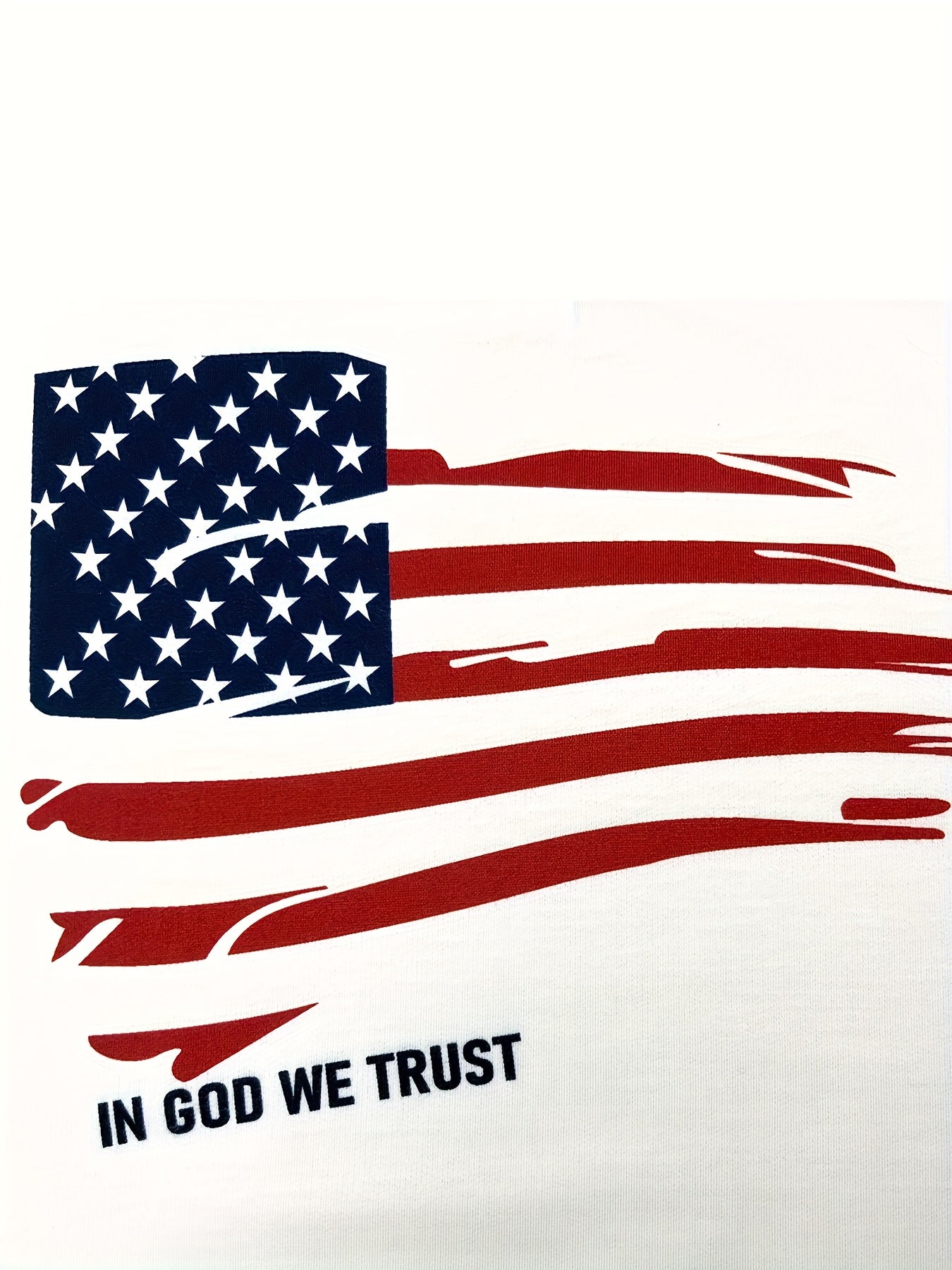 In God We Trust Patriotic American Flag Plus Size Women's Christian Pullover Sweatshirt claimedbygoddesigns