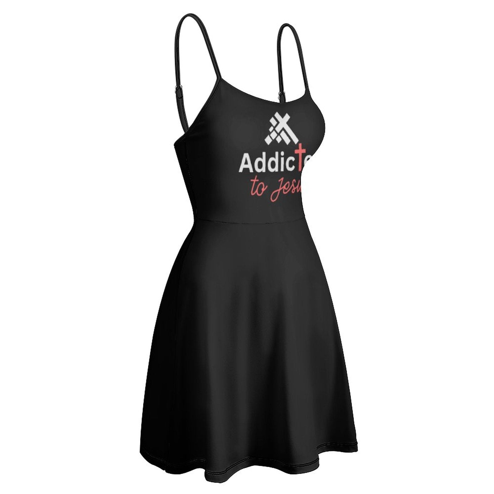 Addicted To Jesus Women's Christian Spaghetti Strap Casual Dress SALE-Personal Design