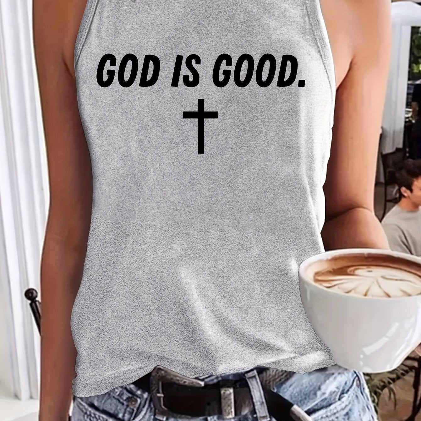 God Is Good Women's Christian Tank Top claimedbygoddesigns