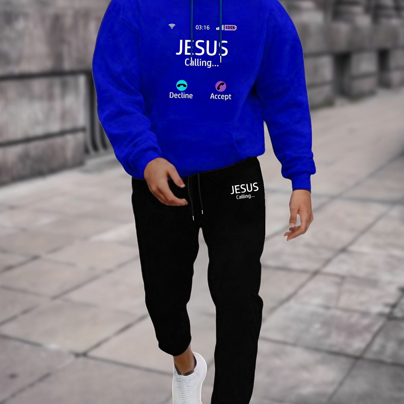 Jesus Calling Men's Christian Casual Outfit claimedbygoddesigns