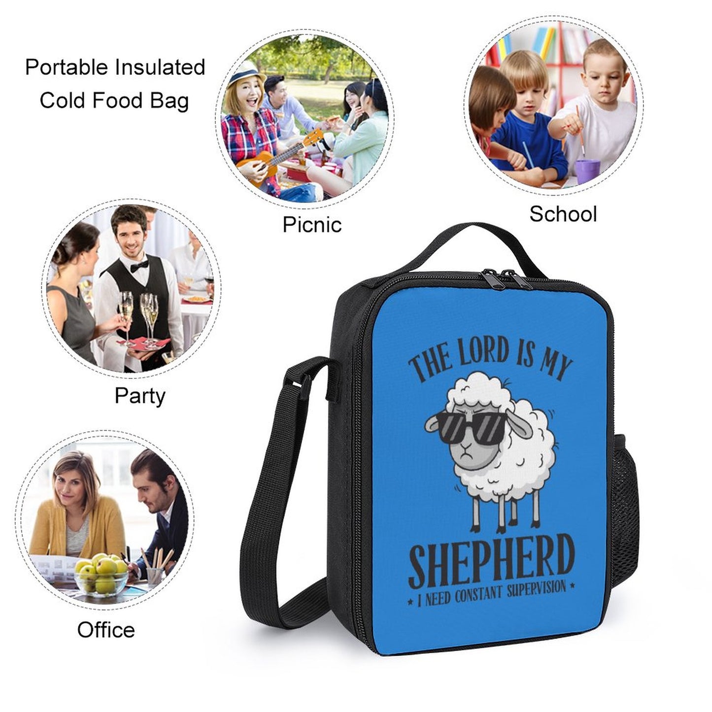 I Need Constant Supervision (boy) 3 Pcs Christian School Backpack Set for Kids (Backpack, Lunch Bag and Pencil Case)