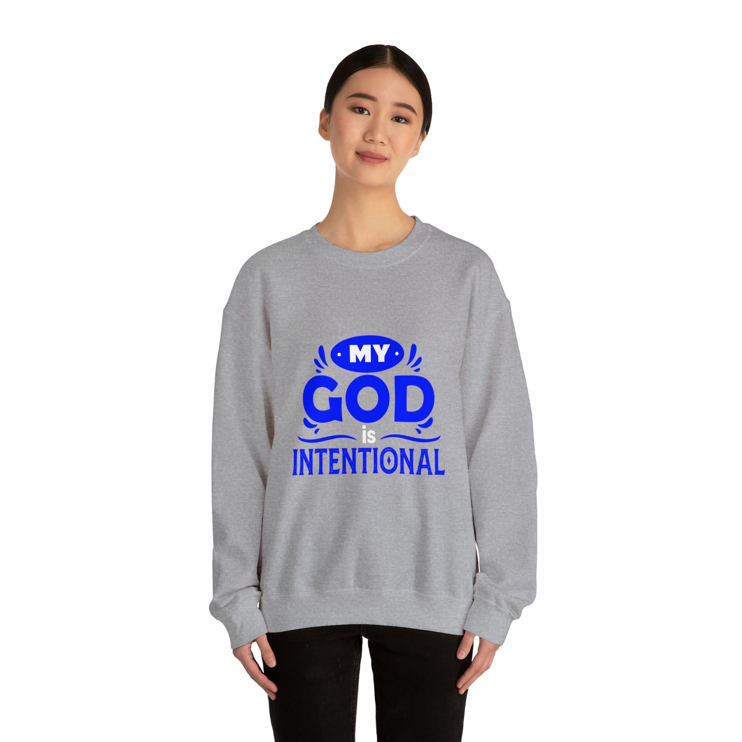 My God Is Intentional Unisex Heavy Blend™ Crewneck Sweatshirt