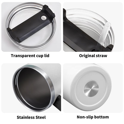 He Is King He Loves Me And I Love Him American Patriotic 40oz Stainless Steel Christian Tumbler Gift With Black Handle and Straw