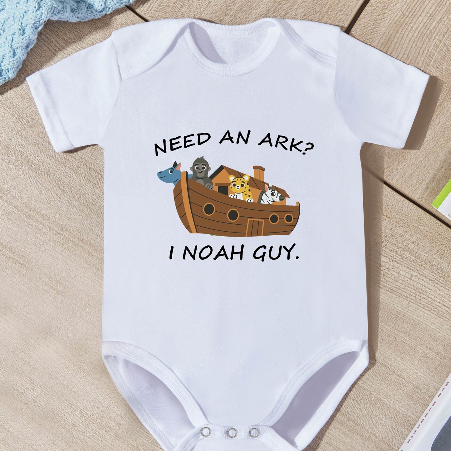 Need An Ark? I Noah Guy Christian Baby Onesie claimedbygoddesigns