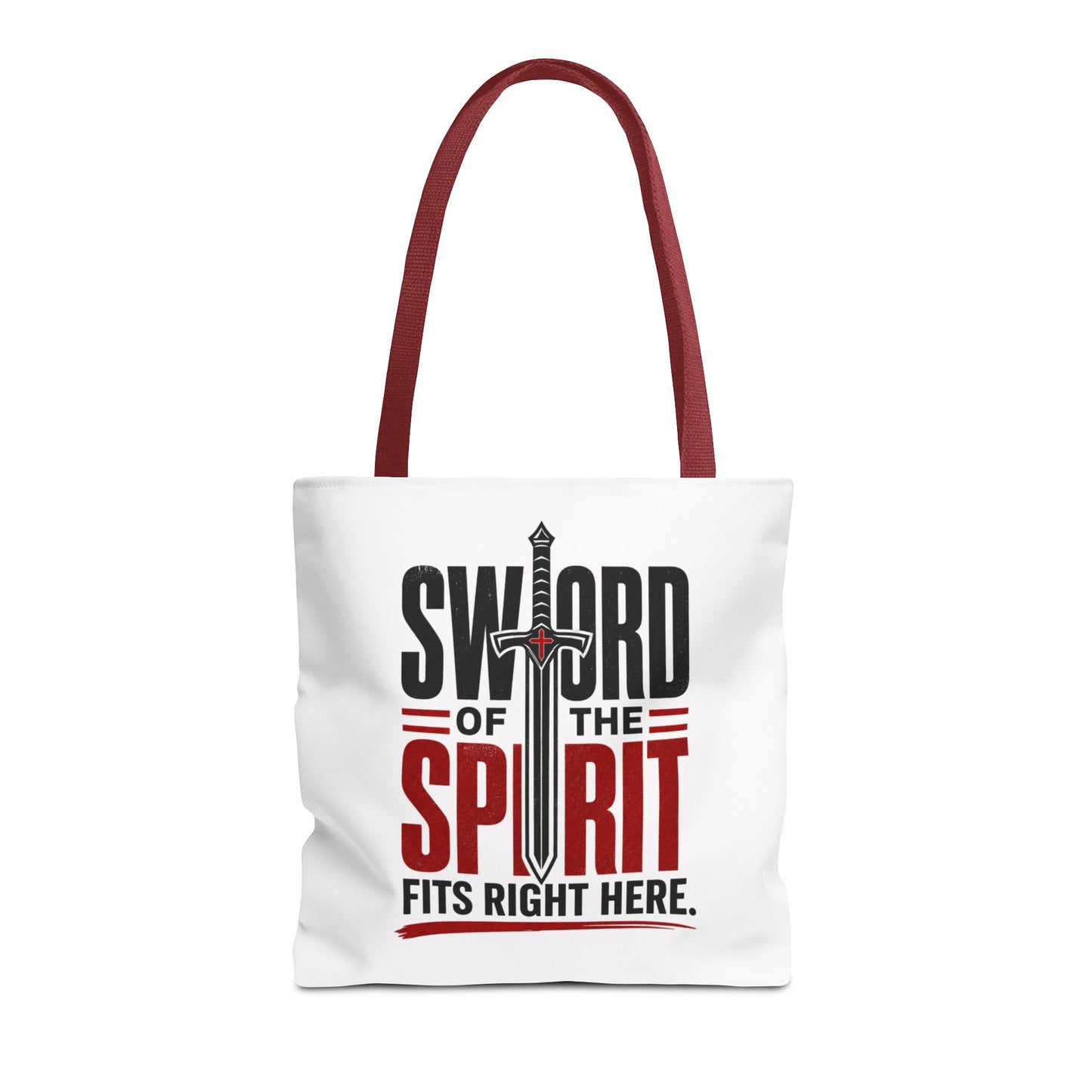 Sword of the Spirit Tote Bag — Christian Faith Inspirational Canvas Tote - ClaimedbyGodDesigns