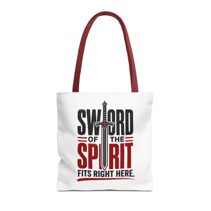 Sword of the Spirit Tote Bag — Christian Faith Inspirational Canvas Tote - ClaimedbyGodDesigns