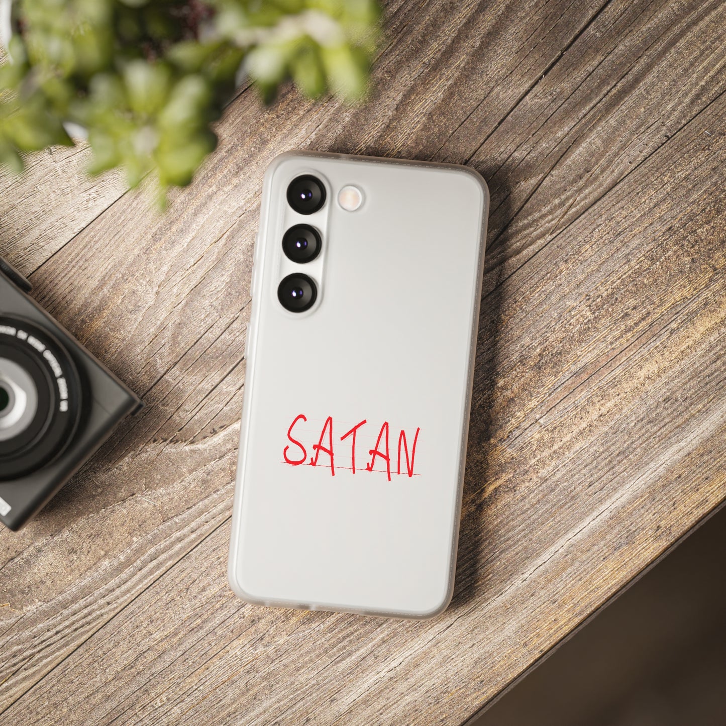 Not Today Satan Not Tomorrow Either Christian Flexi Phone Case Printify