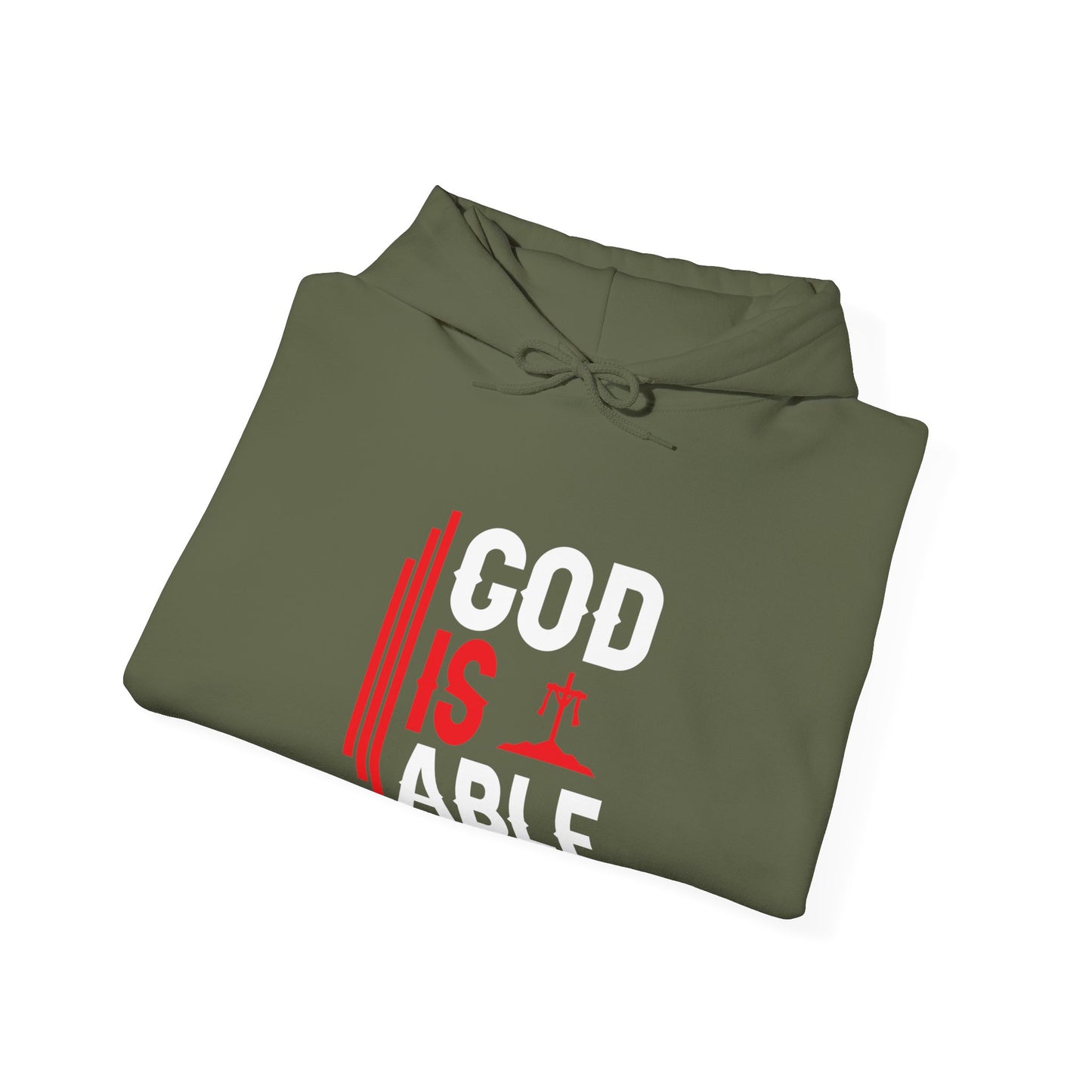 God Is Able Unisex Christian Hooded Pullover Sweatshirt