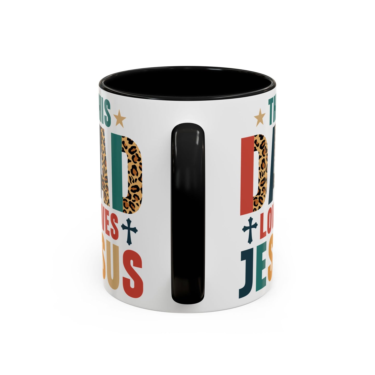 This Dad Loves Him Accent Coffee Mug - Perfect Gift for Father's Day and Christian Dads