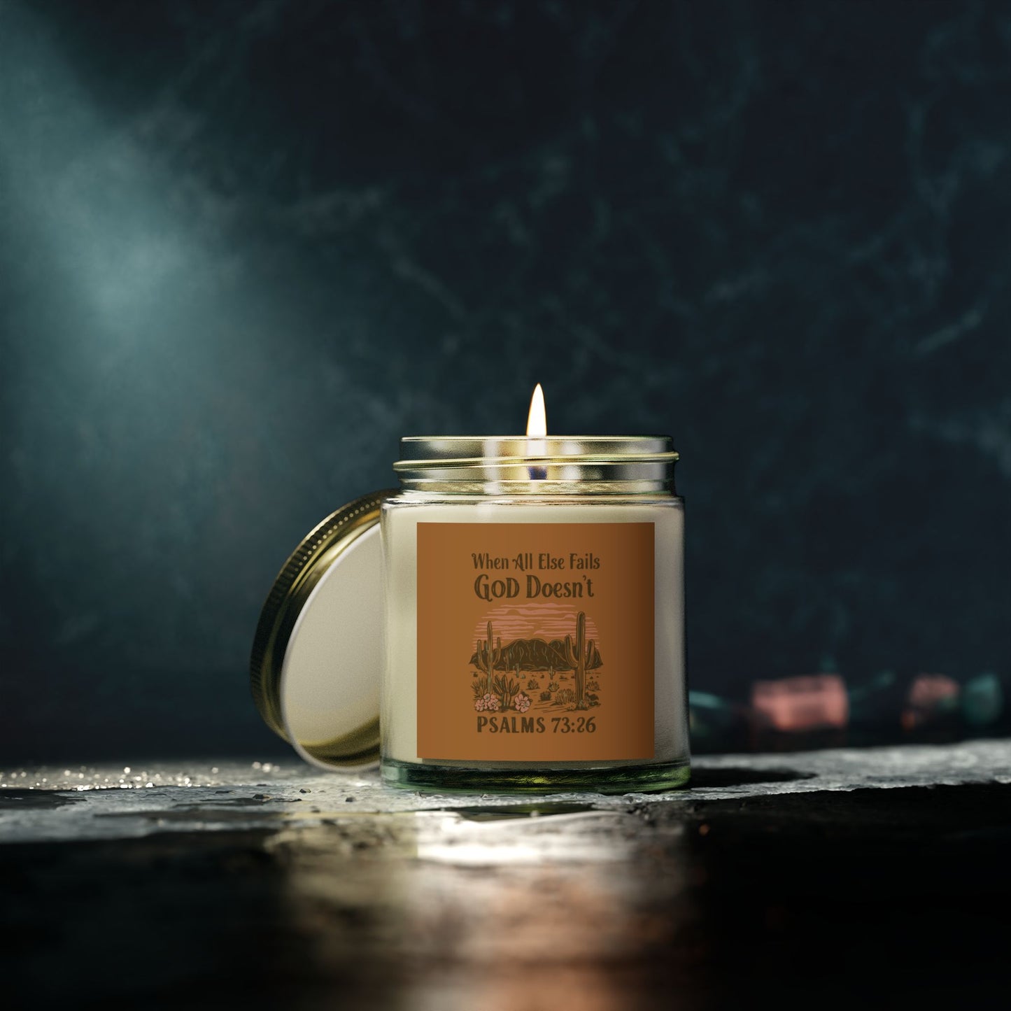 When All Fails God Doesn't Christian Scented Candle (4oz, 9oz)