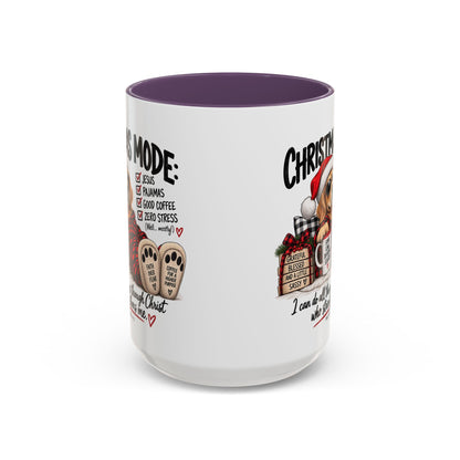 Christmas Mode: Jesus, Pajamas, Good Coffee Dog Coffee Mug