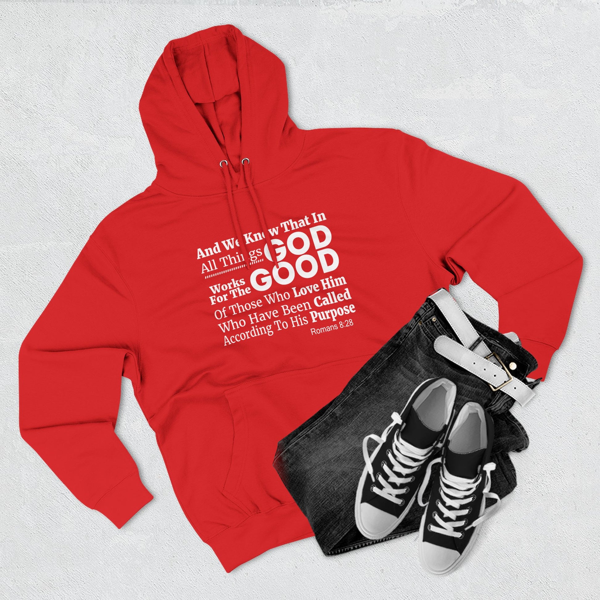 Inspirational Three - Panel Fleece Unisex Hoodie, Christian Apparel, Cozy Sweatshirt, Gift for Believers, Scripture Hoodie - ClaimedbyGodDesigns