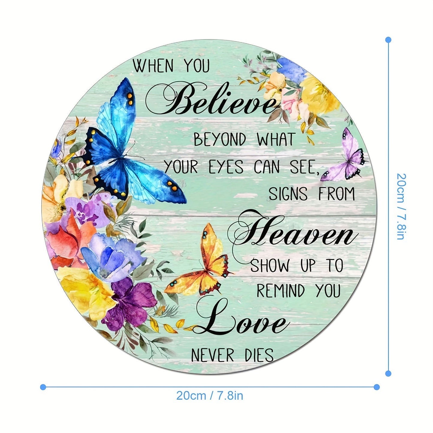 1pc When You Believe Love Never Dies Christian Computer Mouse Pad, 7.8*7.8*0.12inch/ 20*20*0.3cm - ClaimedbyGodDesigns