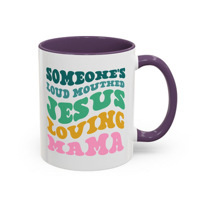 Loud-Mouthed Loving Mama Coffee Mug - Ideal Gift for Moms, Funny Mug, Faith-Based Gift, Colorful Tea Cup, Mother's Day Surprise