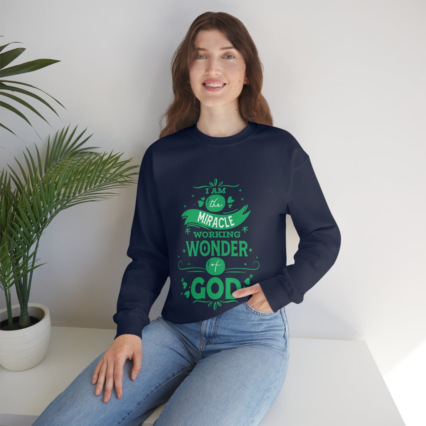 I Am The Miracle Working Wonder Of God Unisex Heavy Blend™ Crewneck Sweatshirt