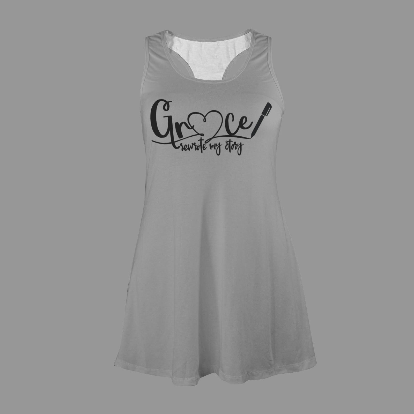 Grace Rewrote My Story Women's Christian Racer Vest Pajama Nightdress